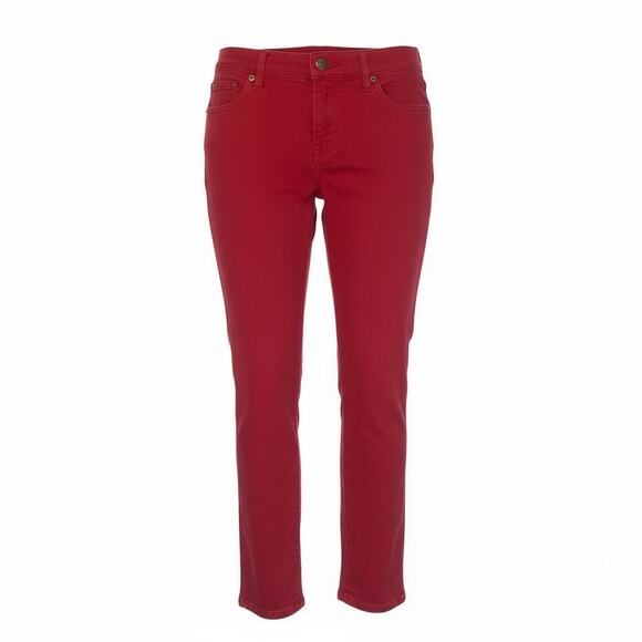 Lauren Ralph Lauren Jeans Co. Women's Modern Straight Ankle Jeans Sz 6 Rust Red - Picture 1 of 9